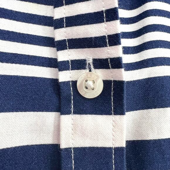 Ralph Lauren Chaps Womens Sz XL Navy Blue No Iron Blouse Shirt Top Button Up - Picture 7 of 11